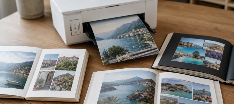 Fotodrucker-Layouts fuer Themen-Alben und Reisebuecher