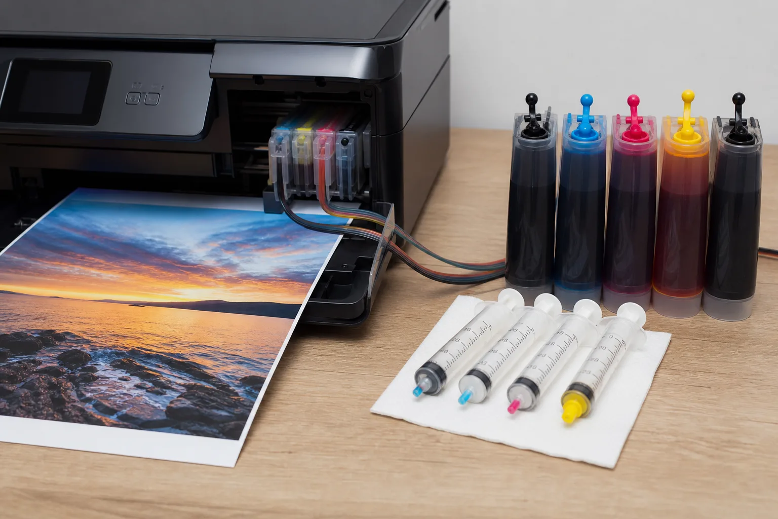 Tintenverbrauch beim Fotodrucker: Patronen, Nachfuellsysteme und Kosten pro Seite