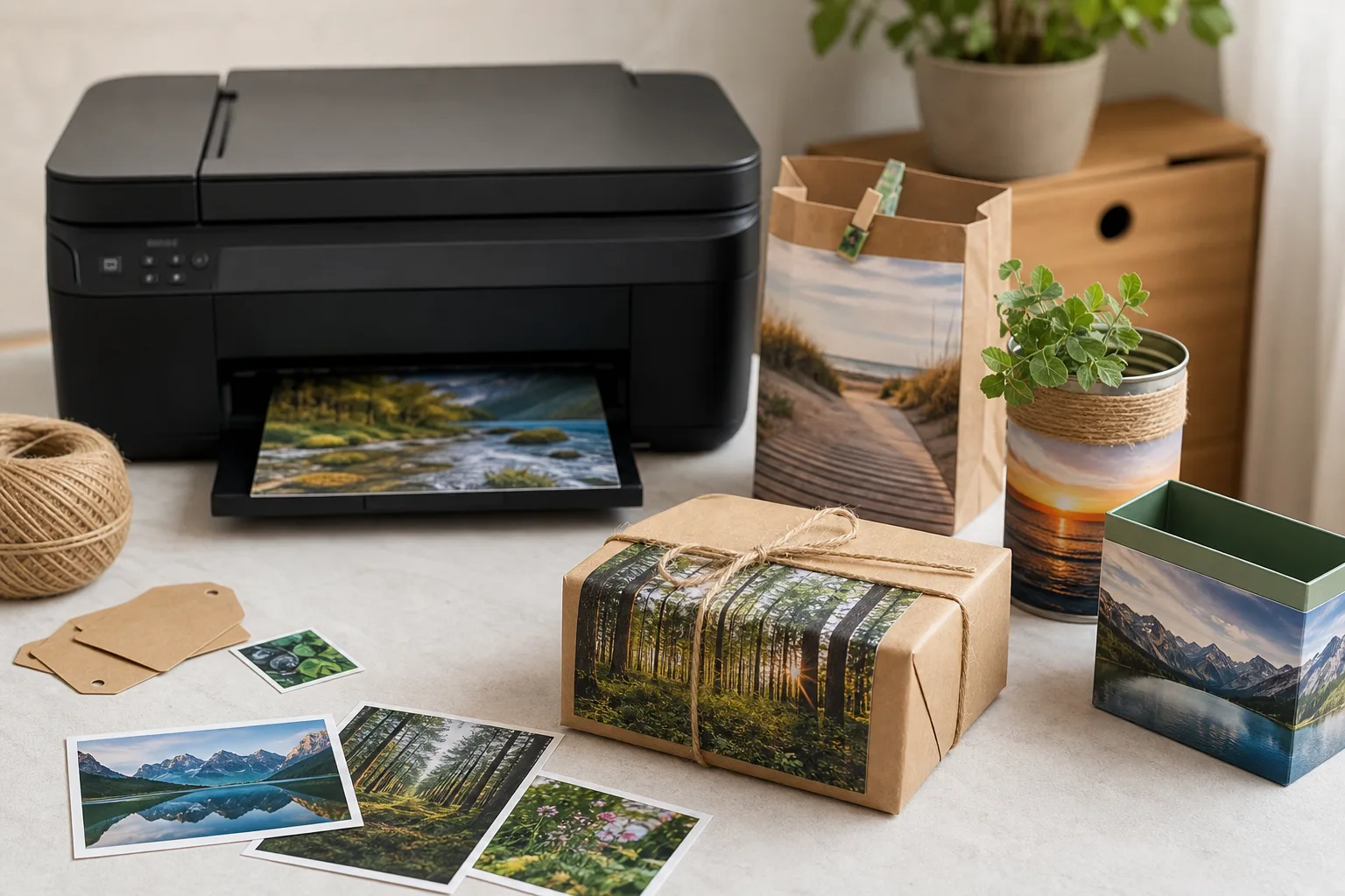 Upcycling und Verpackung: Nachhaltige DIY-Ideen mit dem Fotodrucker