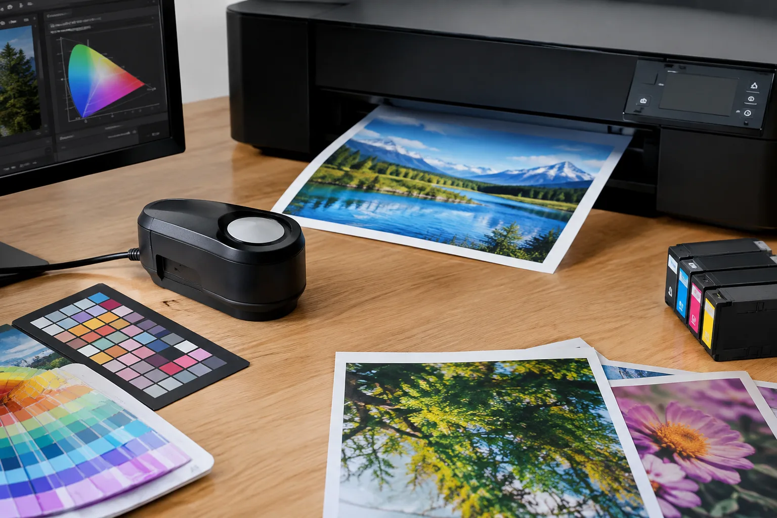 Farbmanagement fuer Fotodrucker: Kalibrierung, ICC-Profile und genaue Farben